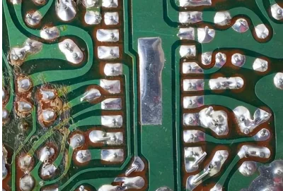 PCB corrosion | printed circuit board | solder mask | corroded PCB