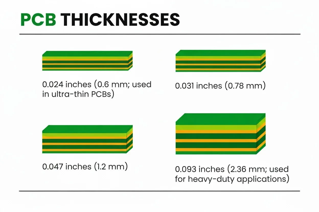 Standard PCB thickness