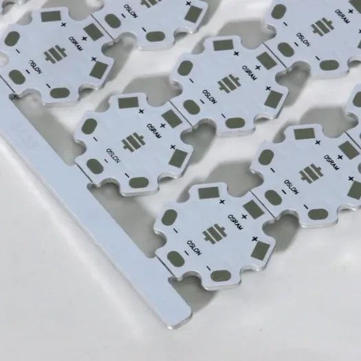 1) Aluminum Substrate Offers superior thermal performance compared to FR4 at a lower cost, commonly used in LED lighting and automotive electronics. Its structure comprises a circuit layer, insulating layer, and aluminum base layer.