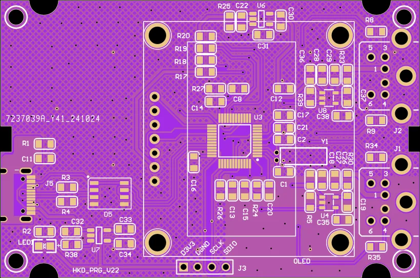 Purple PCB layout preview