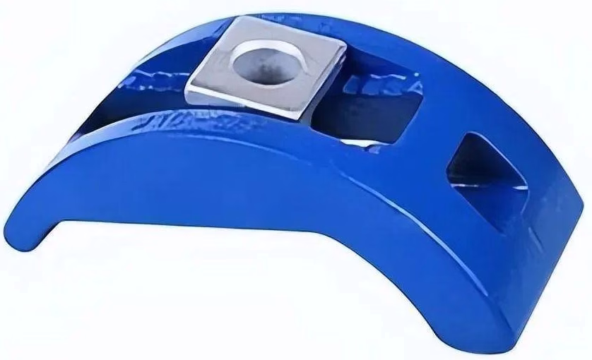 Blue bow-shaped mold for hot-pressing method