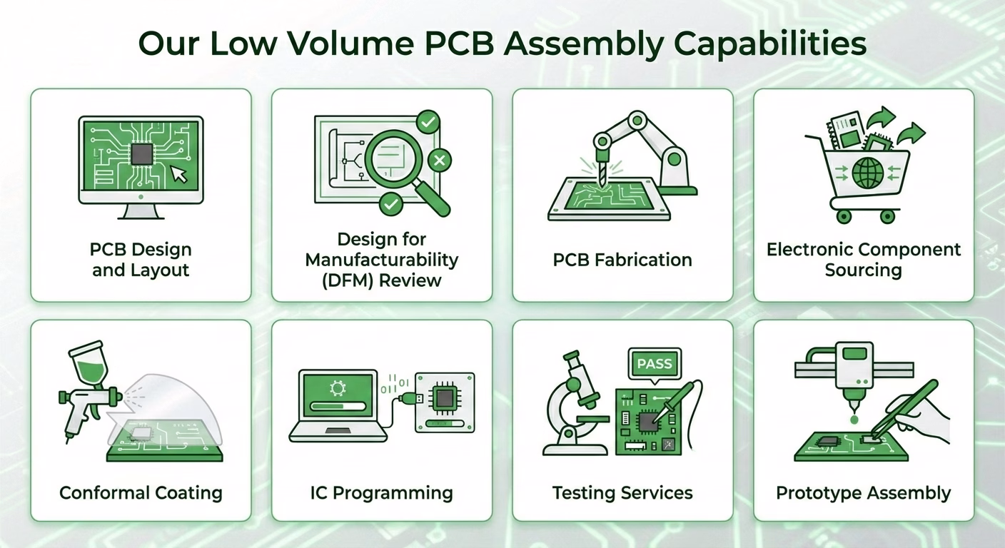 Our Low Volume PCB Assembly Capabilities Low Volume PCB Assembly Capabilities