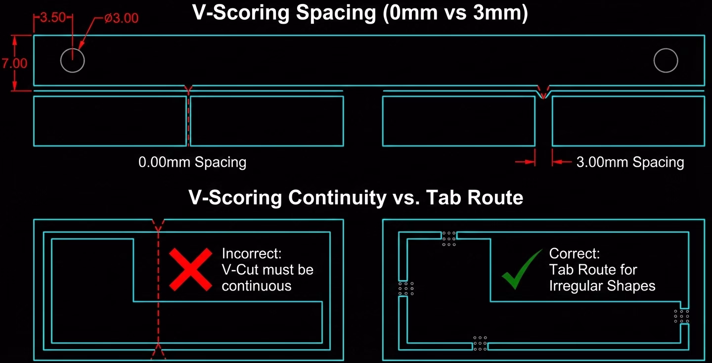 Panel with V-Cut-PCBAndAssembly Panel with V-Cut-PCBAndAssembly